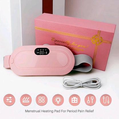 Cordless Heating Pad – 3 Heat & 4 Massage Modes, Rechargeable
